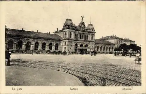 Ak Mainz am Rhein, Bahnhof