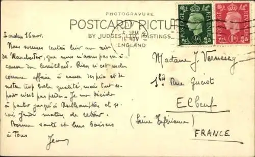 Ak London City England, View of Trafalgar Square, Nelson's Column