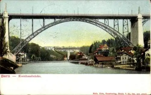 Ak Bern Stadt Schweiz, Kornhausbrücke