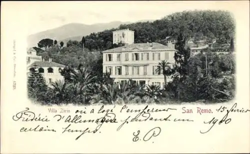 Ak San Remo Ligurien, Villa Zirio