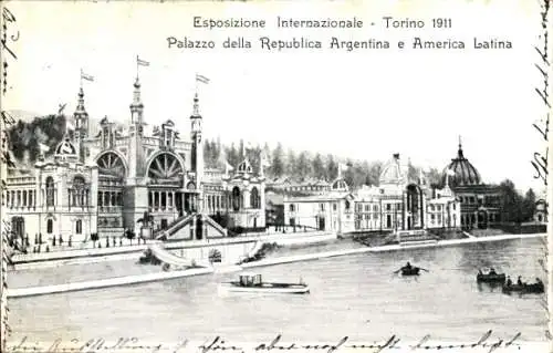 Ak Torino Turin Piemonte, Esposizione Internazionale 1911, Palazzo della Republica Argentina