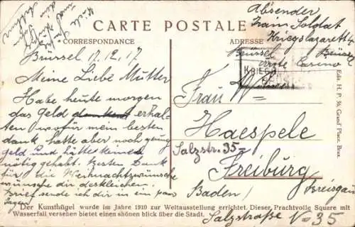 Ak Brüssel Brüssel, Mont des Arts