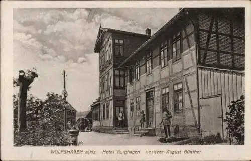 Ak Wolfshagen Langelsheim am Harz, Hotel Burghagen