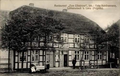 Ak Lütkenwisch Lanz in der Prignitz, Restaurant Zum Elbstrom