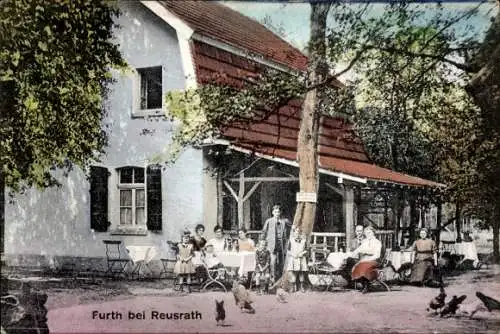 Ak Furth Reusrath Langenfeld im Rheinland, Café Restaurant Waldesruh, Rasse-Geflügelhof