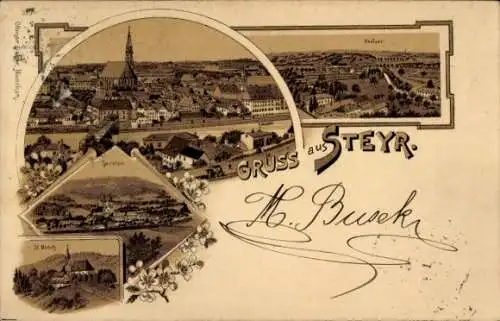 Litho Steyr in Oberösterreich, Gesamtansicht, Carstein, Neulust