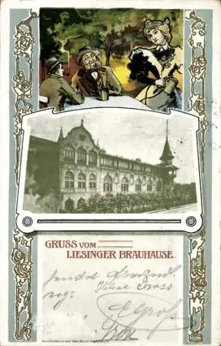 Ak Wien, Liesinger Bräu, Brauhaus