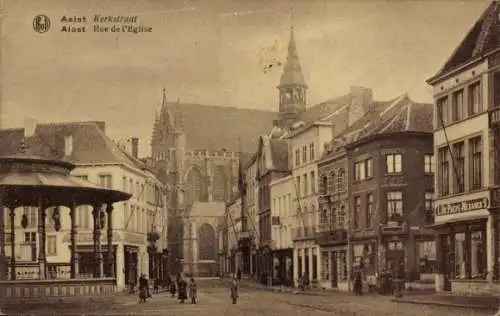 Ak Aalst Alost Ostflandern, Kerkstraat