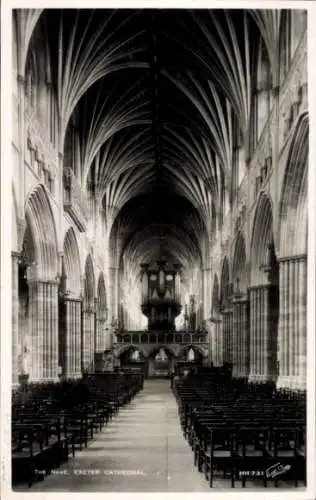 Ak Exeter Devon England, Kathedrale, Das Kirchenschiff