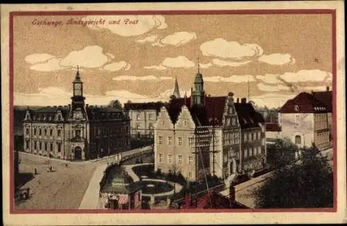 Ak Eschwege an der Werra Hessen, Amtsgericht und Post