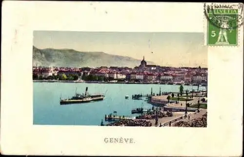 10 alte Ansichtskarten Genève Genf Stadt, diverse Ansichten