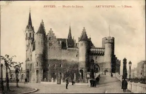 10 alte Ansichtskarten Antwerpen Anvers Flandern, Steen, diverse Ansichten