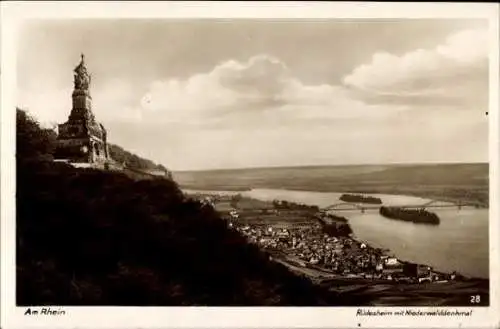 10 alte Ansichtskarten, Rüdesheim, Nationaldenkmal, diverse Ansichten