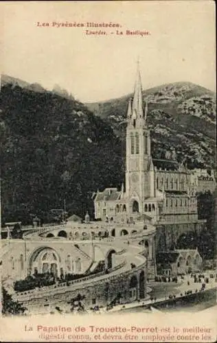 10 alte Ansichtskarten Lourdes Hautes Pyrénées, diverse Ansichten