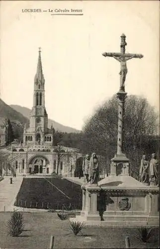 10 alte Ansichtskarten Lourdes Hautes Pyrénées, diverse Ansichten