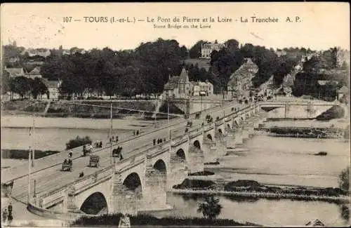 10 alte Ansichtskarten Tours Indre et Loire, diverse Ansichten