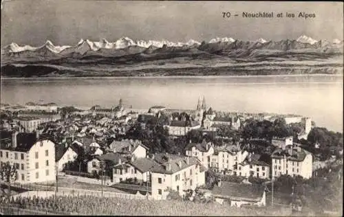 9 alte Ansichtskarten Neuchâtel Neuenburg Stadt, diverse Ansichten