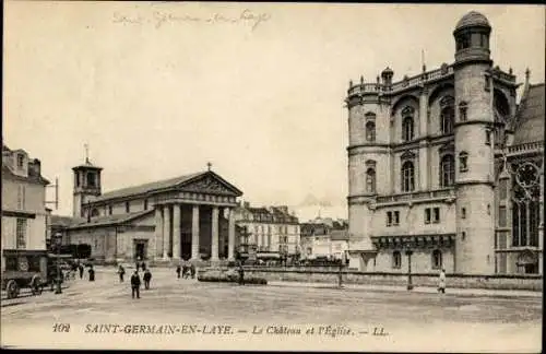 10 alte Ansichtskarten St. Germain en Laye Yvelines, diverse Ansichten