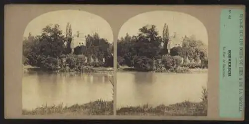 Stereo Foto Der Biebricher Schloßpark mit Schlößchen