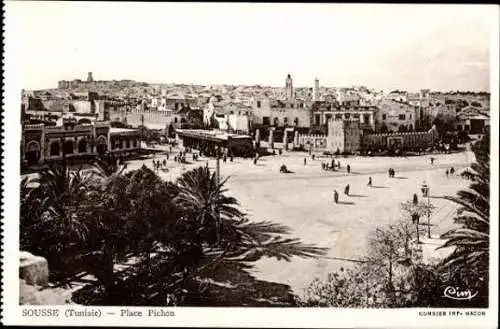 7 alte Ansichtskarten Sousse Tunesien, Diverse Ansichten