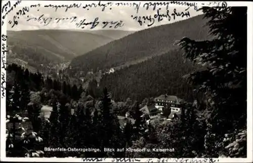 4 alte Ansichtskarten Bärenfels Altenberg im Erzgebirge, Diverse Ansichten