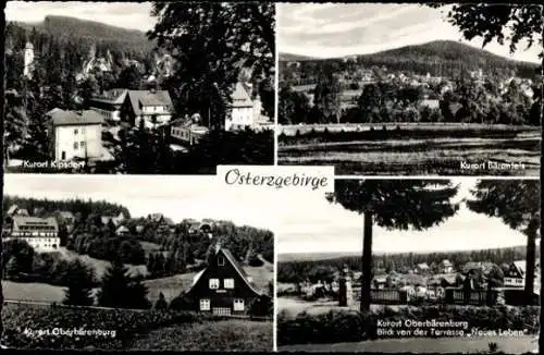 10 alte Ansichtskarten Bärenburg Altenberg im Erzgebirge, Diverse Ansichten