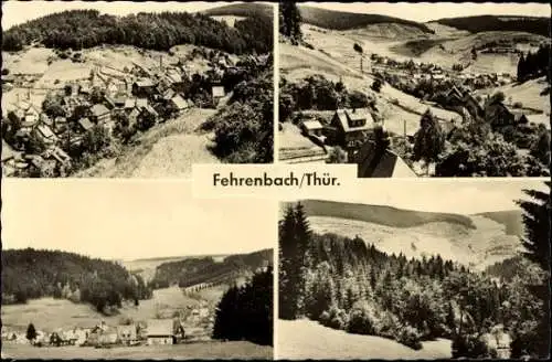 3 alte Ansichtskarten Fehrenbach Masserberg Thüringen, Diverse Ansichten