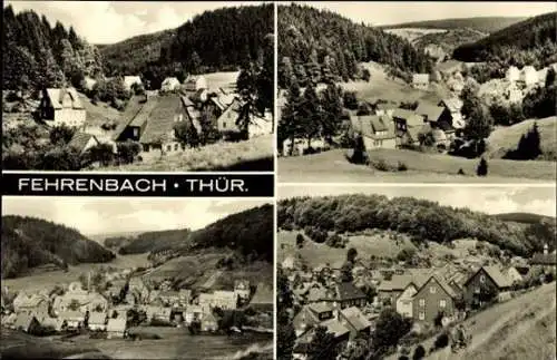 3 alte Ansichtskarten Fehrenbach Masserberg Thüringen, Diverse Ansichten