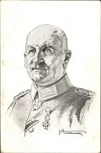 Künstler Ak Generaloberst Alexander von Linsingen, Portrait