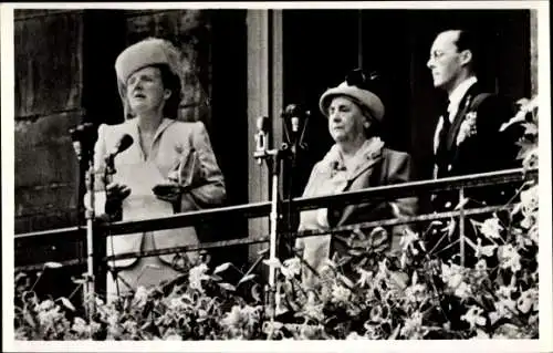 Ak Juliana der Niederlande, Prinz Bernhard der Niederlande, Königin Wilhelmina, Amsterdam 1948