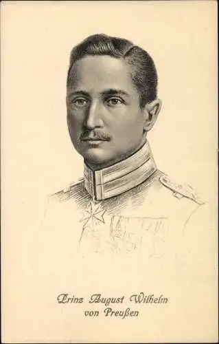 Künstler Ak August Wilhelm Prinz von Preußen, Portrait