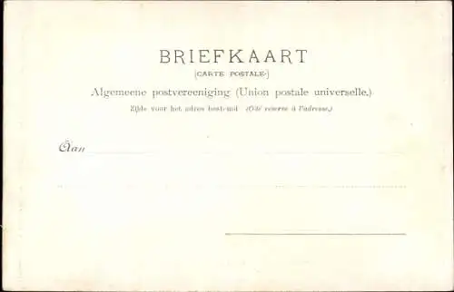 Ak De Gouden Koets met het Kon. Bruidspaar op weg naar de Kerk, 7 Febr 1901