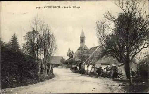 Ak Michelbach Elsass Haut Rhin, Vue du village