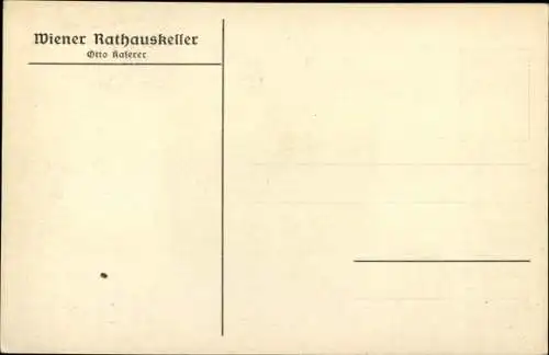 Ak Wien, Volkskeller, Fassungsraum 700 Personen, Inh. Otto Kaserer