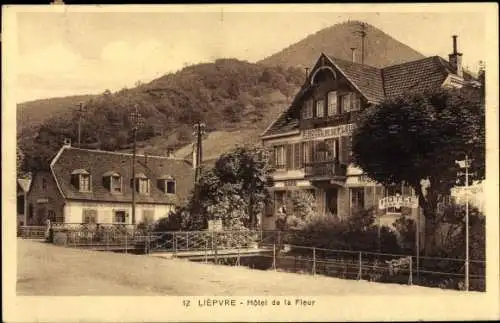 Ak Lièpvre Leberau Elsass Haut Rhin, Hôtel de la Fleur