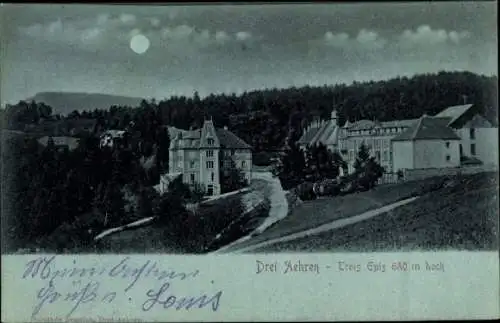 Mondschein Ak Trois Épis Drei Ähren Elsaß Elsass Haut Rhin, Siedlung