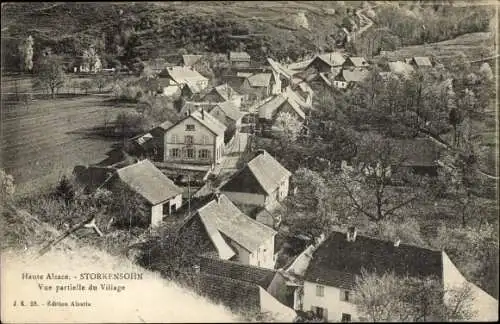 Ak Storksoh Storkensohn Elsass Haut Rhin, Vue partielle du Village, Dorfansicht