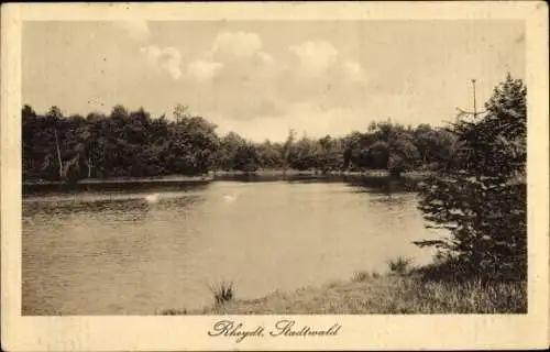 Ak Rheydt Mönchengladbach Niederrhein, Wasserpartie im Stadtwald 