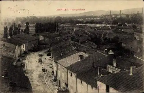 Ak Einville au Jard Lothringen Meurthe et Moselle, Vue générale, Straßenansicht, Wohnhäuser