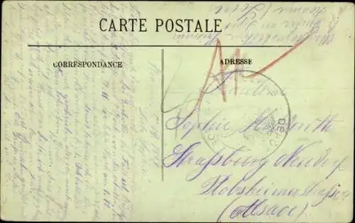 Ak Roanne Loire, La Poste, Postgebäude, Straßenbahn, Passanten, LL.