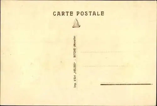 Ak Bitche Bitsch Lothringen Moselle, La porte de Strasbourg, Wohnhäuser, Kirchturm