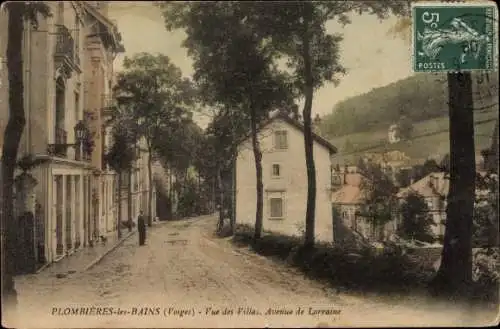 Ak Plombières les Bains, Vue des Villas, Avenue de Lorraine