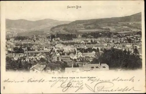 Ak Saint Dié des Vosges Lothringen Vosges, Vue générale, Panoramablick auf die Stadt