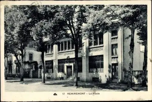 Ak Remiremont Lothringen Vosges, La Poste, Postamt