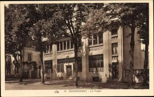 Ak Remiremont Lothringen Vosges, La Poste, Postamt