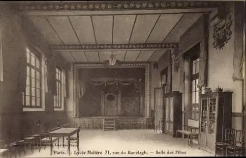 Ak Paris, Lycée Molière, 71 Rue du Ranelagh, Salle des Fêtes