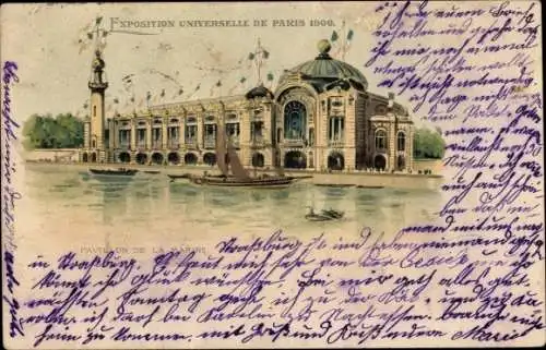 Litho Paris, Exposition Universelle 1900, Pavillon de la Marine, Weltausstellung 