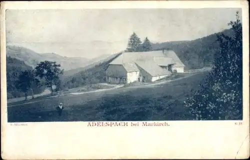 Ak Adelspach Sainte Marie aux Mines Markirch Elsass Haut Rhin, Bauernhof und Umgebung