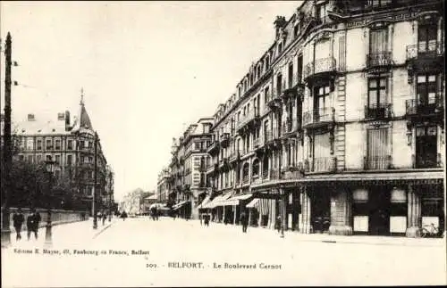 Ak Belfort Territoire de Belfort, Le Boulevard Carnot