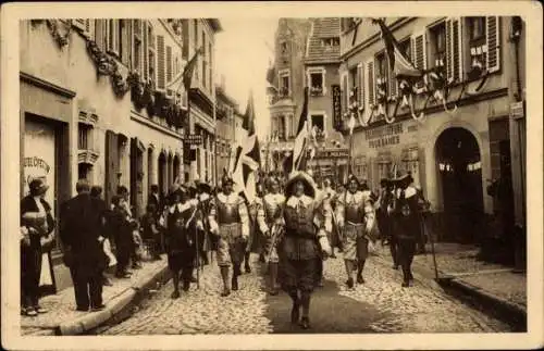 Ak Sélestat Schlettstadt Elsass Bas Rhin, Fêtes du Tricentenaire Français 1934, Grancey et Chatillon